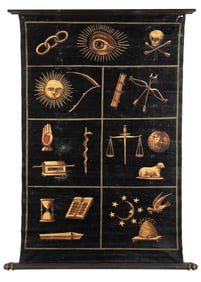 Odd Fellows Symbolic Chart. (I.O.O.F.). Circa 1870. Oil on ...