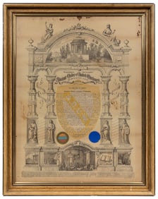 Ancient Order of United Workman. 1880. Lithograph on paper ...