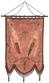 Odd Fellows First Degree Banner. (I.O.O.F.). Circa 1900s. E...