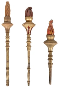 Three Odd Fellows Torches with Flames. (I.O.O.F.). Circa 18...