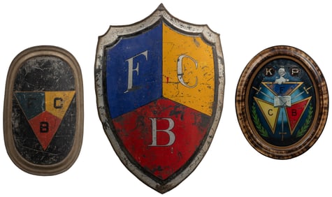 Two Knights of Pythias Metal Shields and A Decorative Plaqu...