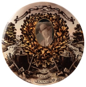 Woodmen of the World Large Celluloid Button. (W.O.W.). Circ...