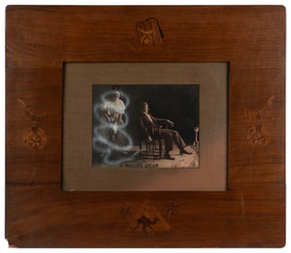 A Mason’s Dream. Handmade Wooden Marquetry Frame with Mason...