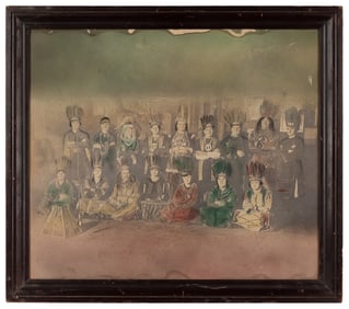 Daughters of Pocahontas Framed Group Photograph. Circa 1900...