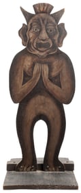 [FOLK ART]. Odd Fellows Lodge Devil. (I.O.O.F.). Circa 1890...