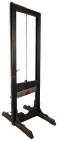 De Moulin Bros. & Co. Guillotine. Circa 1890s. Carved and p...