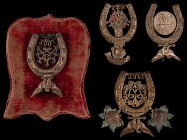 Four Fraternal Cast Iron Emblematic Ornaments. Circa early ...
