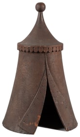 [FOLK ART]. Wooden Tent (I.O.O.F.). Circa 1880. Carved wood...