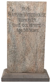 Pair of Odd Fellows Tombstones. (I.O.O.F.). Circa 1900s. Wo...