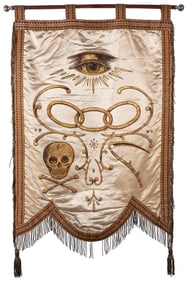 Odd Fellows Initiatory Degree Banner. (I.O.O.F.). Circa 190...