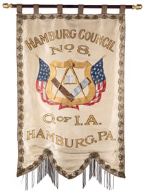 Order of Independent Americans. Hamburg Council Banner. (I....