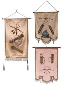 Three Odd Fellows First Degree Banners. (I.O.O.F.). Circa e...