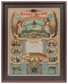 Grand United Order of Odd Fellows Membership Record. (G.U.O...