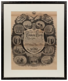 Knights of Pythias “Our Shield” Lithograph. Boston, Mass.: ...