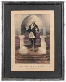 Currier and Ives. Washington as a Mason. 1868. CURRIER, Nat...
