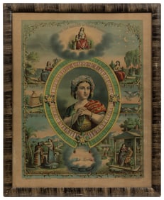 Rebekah Souvenir. 1872. Chromolithograph on paper. Featurin...
