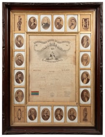Odd Fellows Mifflin Lodge No. 518 Framed Lodge Charter and ...