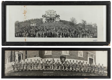 Pair of Yard Long Fraternal Photographs. 1920s. Including M...