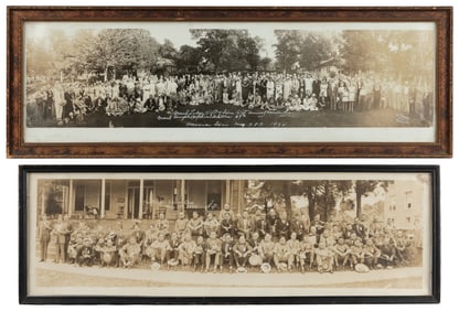 Pair of Yard Long Fraternal Photographs. 1920s and 30s. Inc...