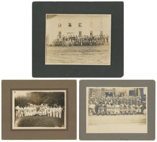 Three Fraternal Photographs. Circa 1890-1920. Three staged ...