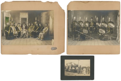 Three Knights of Pythias Photographs. Circa 1900. Two large...