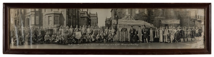 Yard Long Photograph of Knights of Pythias at Ballantyne Pa...