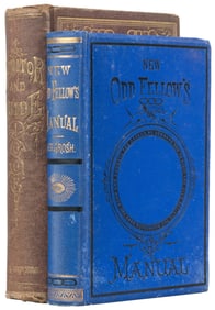 Two Odd Fellows Books (I.O.O.F.). Circa 1880s. Including Gr...