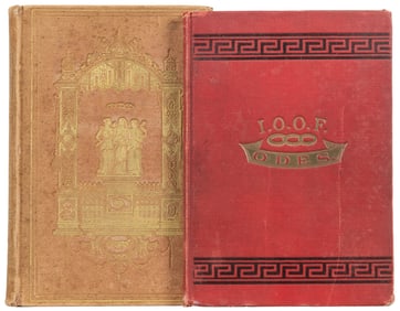 Two Odd Fellows Books (I.O.O.F.). Including Ridgely, James ...