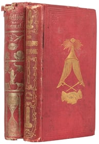 Two Odd Fellows Books (I.O.O.F.). Philadelphia, PA, 1852. I...