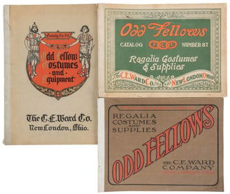 Group of Three C.E. Ward Co. Odd Fellows Catalogs (I.O.O.F....