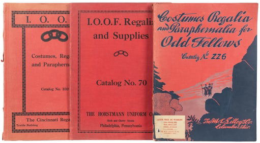 Group of Three Odd Fellows Catalogs. (I.O.O.F.) Circa late ...