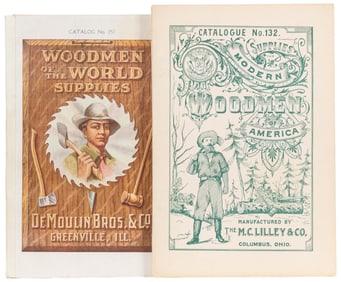 Two Woodmen Catalogs. (M.W.A. and W.O.W.). 1910s. Including...