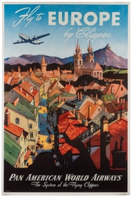ARENBURG, Mark Von. Fly to Europe by Clipper / Pan American...