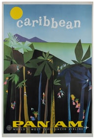 FINE, Aaron. Pan Am / Caribbean. Circa 1950s. Color offset ...
