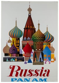 Russia / Pan Am. Circa 1970. Offset lithograph depicting a ...