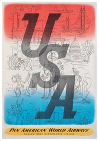 USA / Pan American World Airways. 1950s. Vignettes of Ameri...