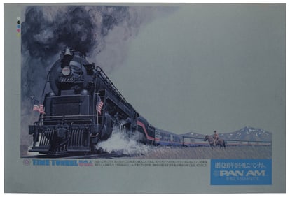 Pan Am / Time Tunnel USA. 1976. Travel poster in English an...