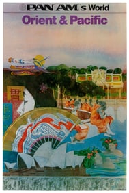 Pan Am’s World / Orient & Pacific. 1973. Airline poster wit...
