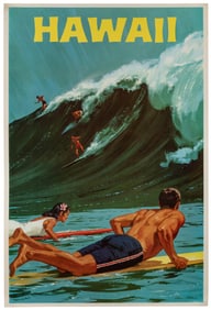 ALLEN, Charles. Hawaii. Circa 1960s. A vibrantly colored tr...