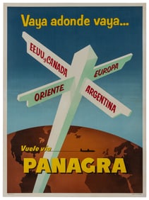 Panagra / Vaya adonde vaya… Argentina, ca. 1950s. Color off...