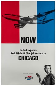 United / Chicago. 1960s. Poster advertising the expanded je...