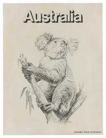 Pair of Australia Travel Posters with Koala Bears. Includin...