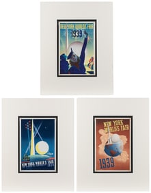 New York World’s Fair 1939. Group of 3 mini-posters. New Yo...