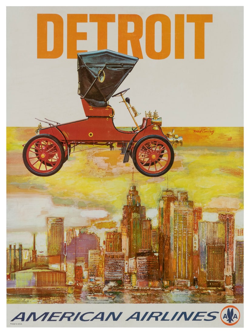 CONWAY, Fred (1900-1973). Detroit / American Airlines. Circ... (1 of 1)
