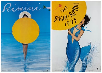 GRUAU, RENE (1909–2004)]. Two posters. Including Rimini (20...