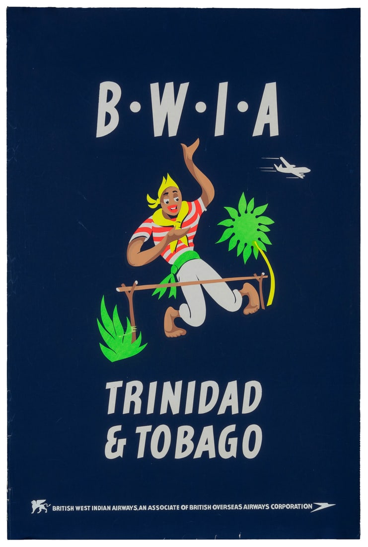 BWIA / Trinidad & Tobago. Circa 1950s. Silkscreen travel po... (1 of 1)