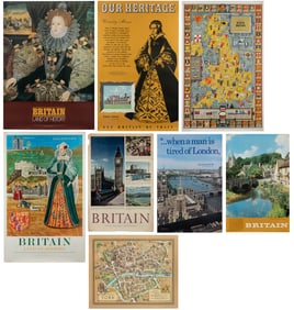 Britain. Group of 8 travel posters. Circa 1950s-70s. Poster...