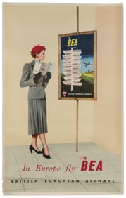 British European Airways / In Europe Fly BEA. 1952. Offset ...