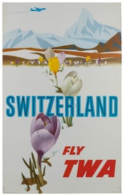 KLEIN, David (1918–2005). TWA / Switzerland. Circa 1960s. T...
