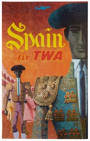KLEIN, David (1918-2005). Spain / Fly TWA. Circa 1960s. Tra...